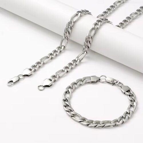 Chaine Figaro Silver