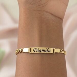 Bracelet Cuban ( féminin ) - Doré