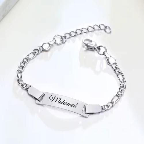 Bracelet personnalisé pour bébé – Acier inoxydable