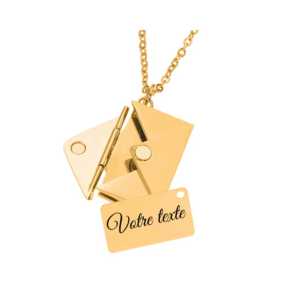 Collier Enveloppe Personnalisé - Acier Inoxydable